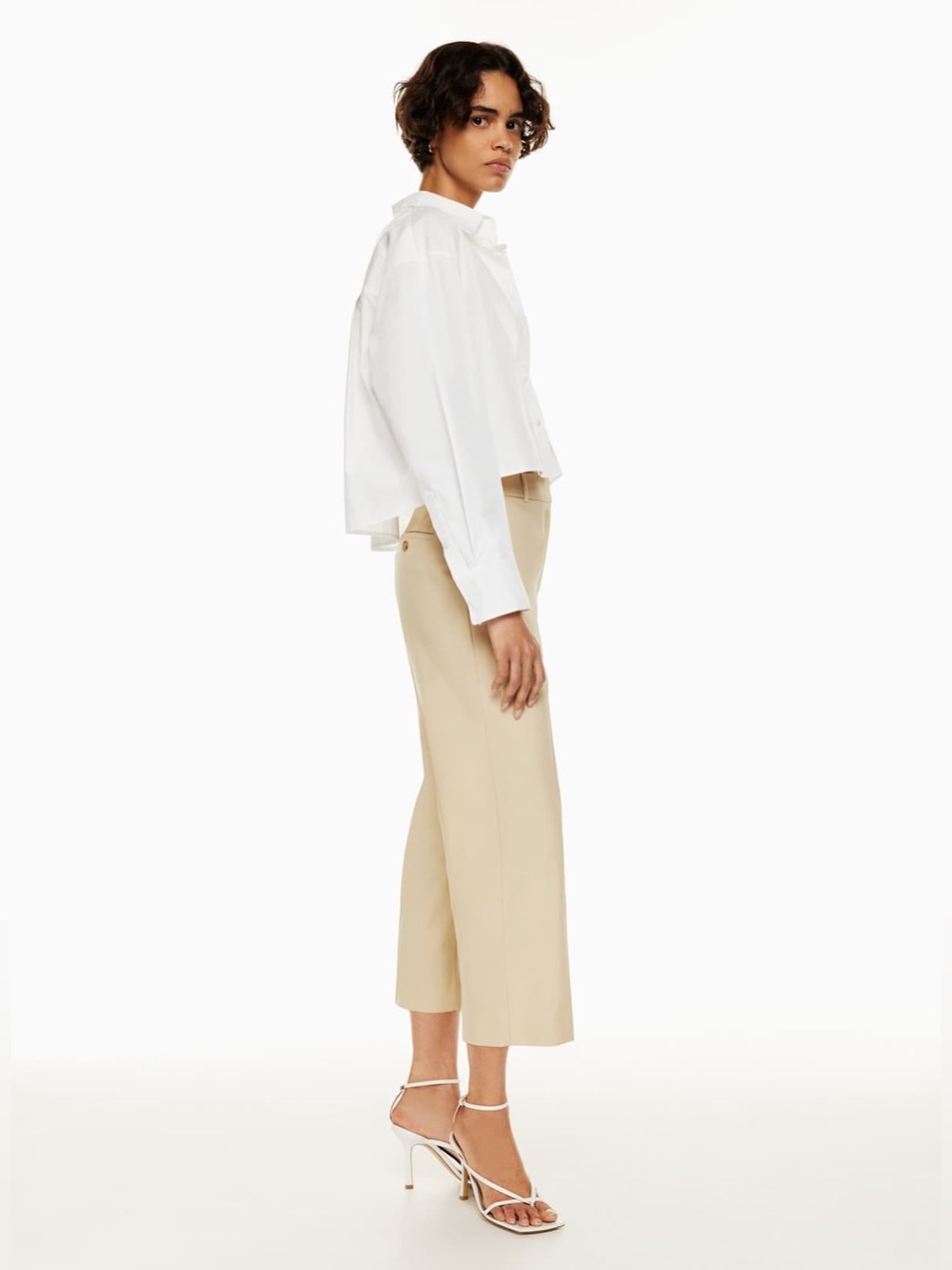 Babaton Agency cropped pant city wool Cream 4 24”